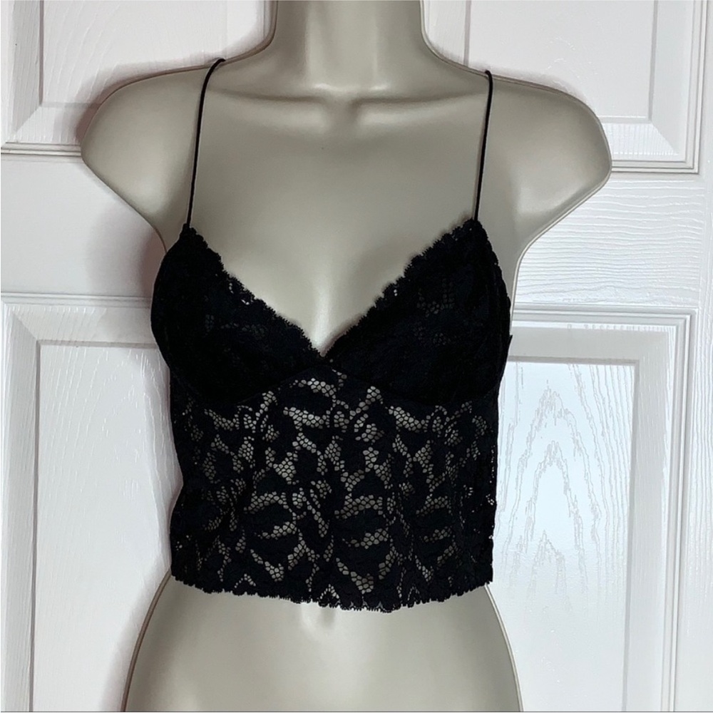Intimately Free People Black Lace Bralette. Size M